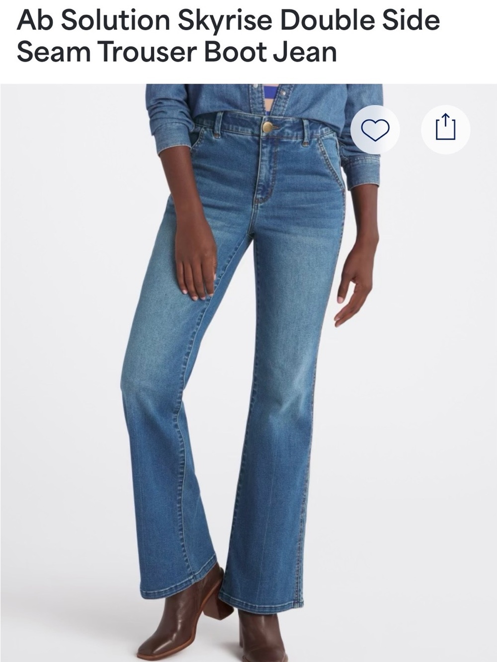 Democracy Medium Blue Boot-Cut Jeans